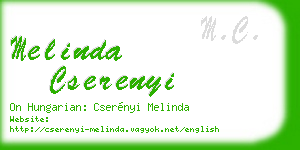 melinda cserenyi business card
